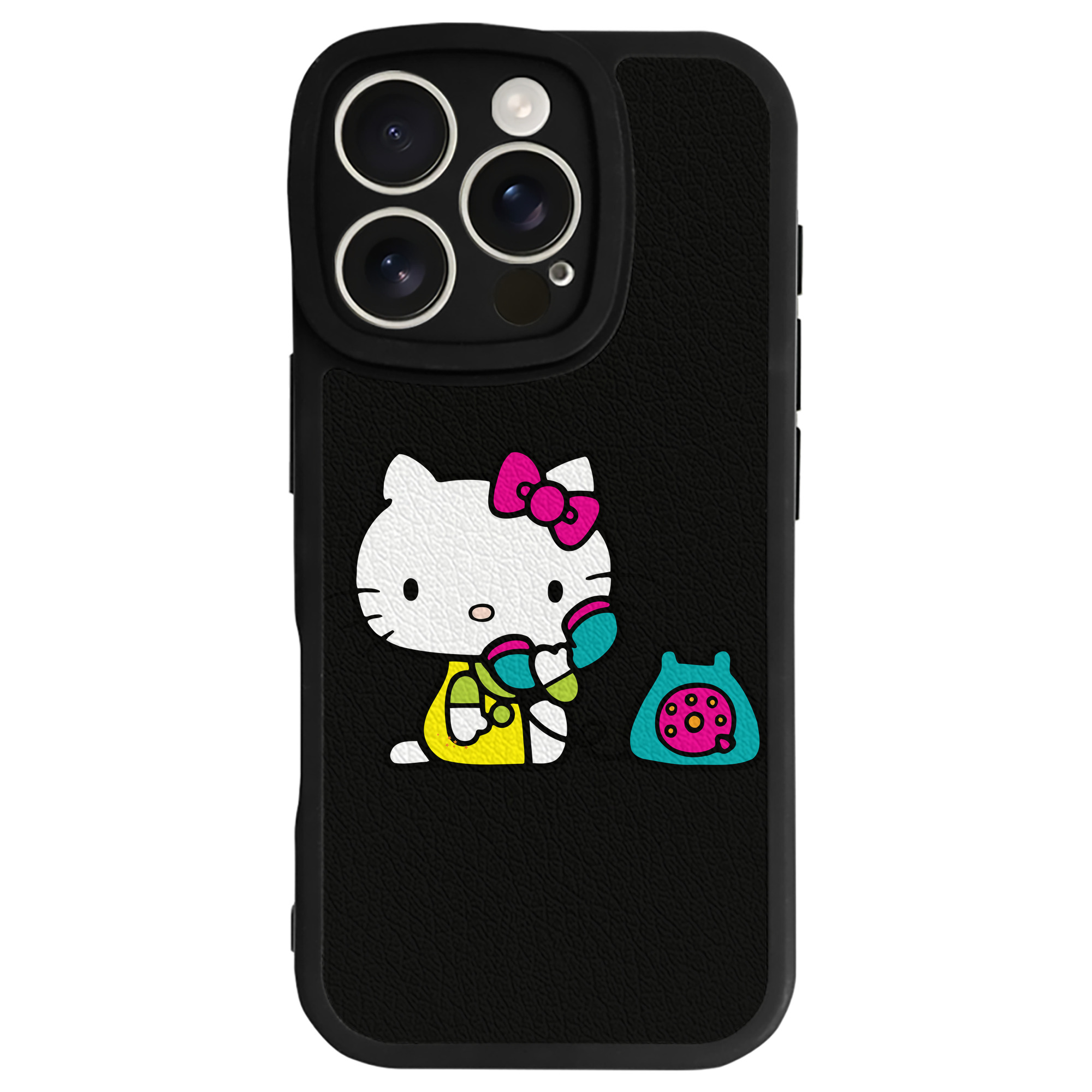 （画像用） Hello Kitty ハローキティ 【iPhone 16シリーズ対応】シリコンスマホケース（レザー調） 材質：シリコン